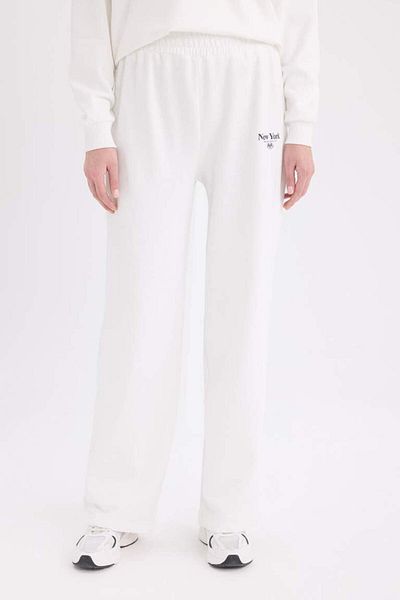 DeFacto New Season Wide Leg Sweatpants Printed Elastic Waist Wide Loose Legs