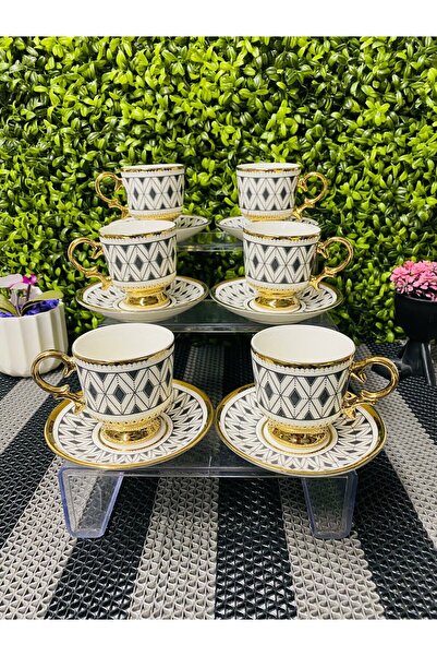 LILY HOME FİNCAN TAKIMI PORSELEN 6 LI
