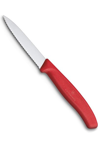 Victorinox Victorinox 6.7631 Swiss Classic Paring 3¼"" Serrated Spear Point Blade 5/8"" Width at Handle Red