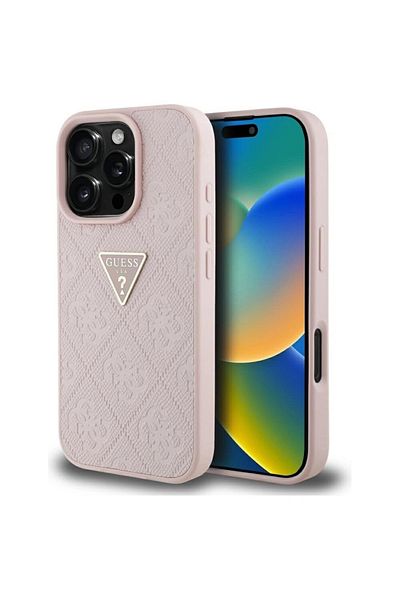 Guess Guess protective case for iPhone 16 Pro, pink