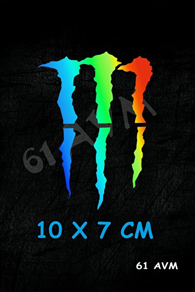 61 AVM M Pençe - Sticker Folyo Kesim | Hologram | 10 x 7 cm