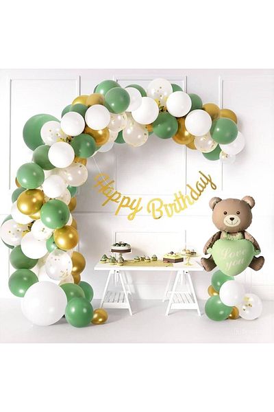 ÇITIPITISTORE Sitting Hearted Horse Folio Balloon Birthday Balloon Chain