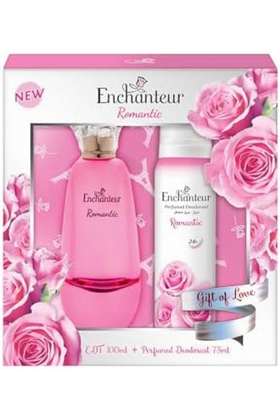 ENCHANTEUR Gift Pack Eau de Toilette and Deodorant Spray - Romantic Love Gift, 100 ml + 75 ml