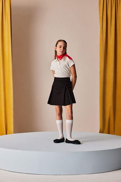 DeFacto New Season Girls Slim Fit Slim Fit Basic Plain Ribbed Camisole Short Sleeve Polo