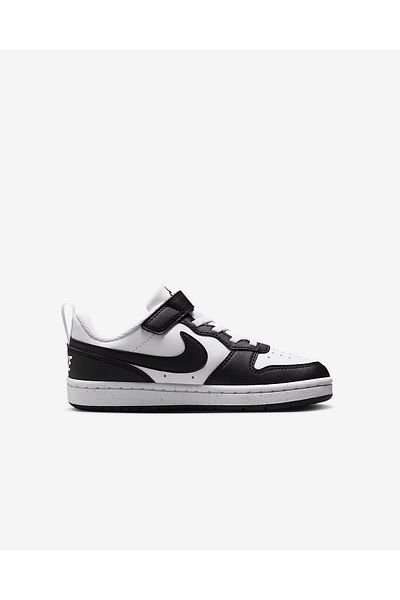 Nike Children's Shoes Court Borough Low Recraft Black White Children's Shoes Sneakers