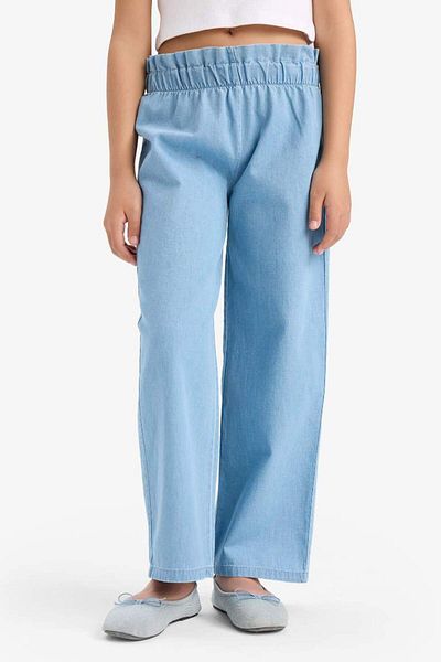 DeFacto New Season Girl's Wide Leg Jean Trousers
