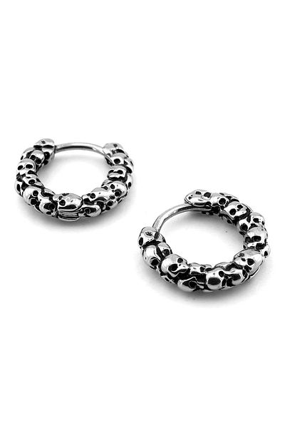 Solfera Skull Stacks Gothic Design Stainless Steel Women Men Earrings Er192
