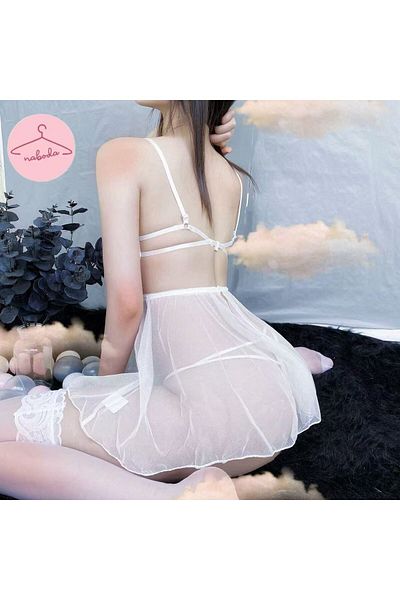 naboda Women's Fancy Stylish Design White Underwear Suit