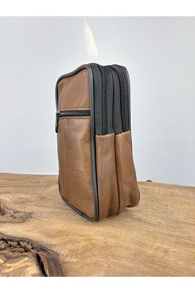 özdemirler deri 3-Eye Upright Leather Belt Holder, Leather Belt Wallet, Belt Bag, Builder Painter Bag
