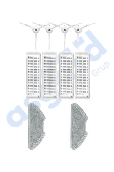 Asgard Grup Xiaomi Mop 2 Pro (Mjst1Shw) -Mop 2 Lite Compatible 4 Side Brushes 4 Filters 2 Mops