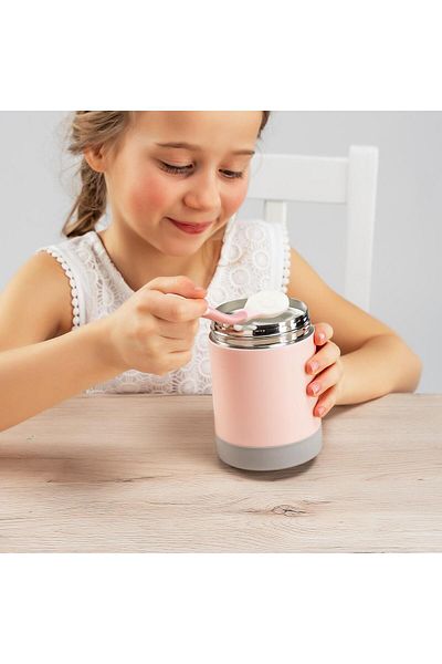 reer Thermal Food Box, Vacuum Stainless Steel, 300 Ml, Pink, Colourdesign 90424
