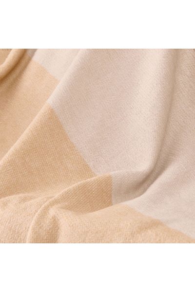Evidea Soft Carta Jacquard Scottish Tv Blanket - Beige - 130X170 cm