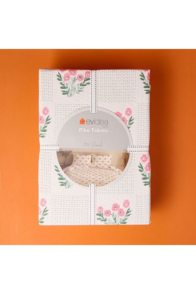 MATMEL Folky Double Pique Set - White / Pink