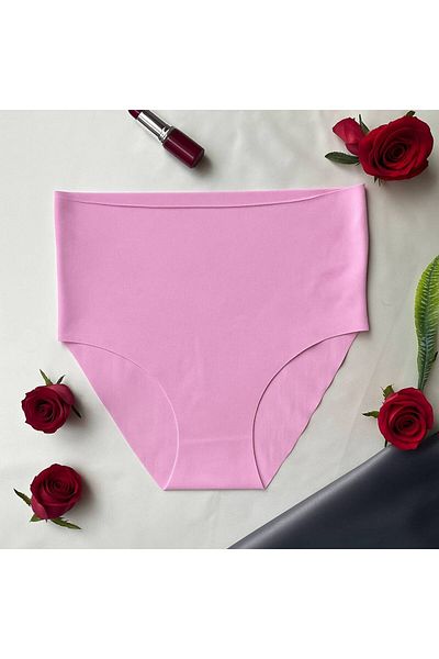 İmpavido Bikini cu talie înaltă, tăiată cu laser, fără sudură, fără urme, pachet de 5 culori deschise