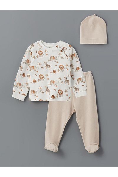 LC Waikiki Crew Neck Printed Baby Boy Hospital Set (S5)