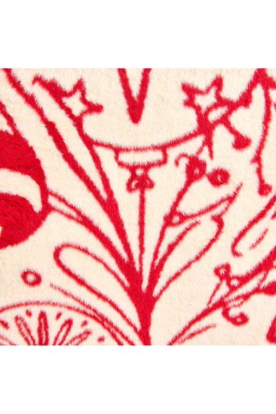 ASPARTAM Soft Cookie Man Cotton Single Blanket - Red / Ecru - 150X200 cm