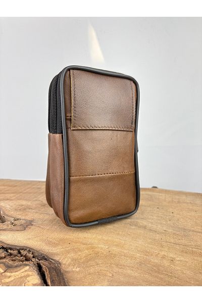 özdemirler deri 3-Eye Upright Leather Belt Holder, Leather Belt Wallet, Belt Bag, Builder Painter Bag