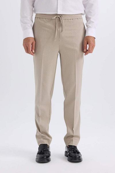 DeFacto New Season Summer Fabric Jogger Pants with Laced Waist, Elastic Straight Legs and Pockets