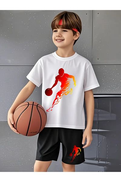 Cevval Set tricou și pantaloni scurți pentru copii