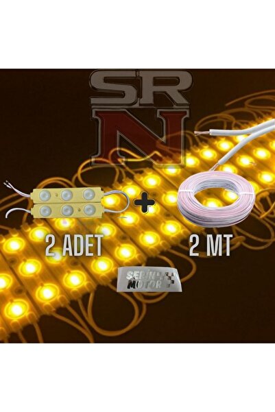 GMS Cg Depo - Çamurluk Yan Kapak uyumlu 12v Turuncu Parmak Led 2 Adet + 2 MT Kablo - SRN