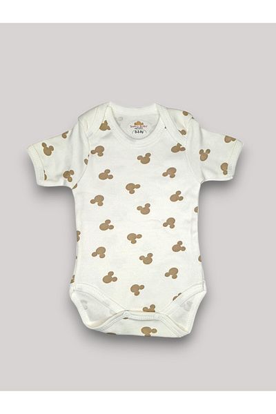 For My Baby 3-Piece Baby Bodysuit and Bib Set - Mickey Patterned