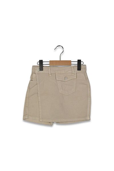 bebitomkids Girl 8-12 Years High Waist Pocket Denim Shorts