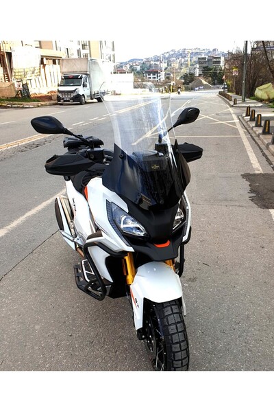 MOTOCAM Peugeot XP 400 Siperlik Ön Cam 2023-2025 uyumlu Model 65cm Şeffaf Ren...