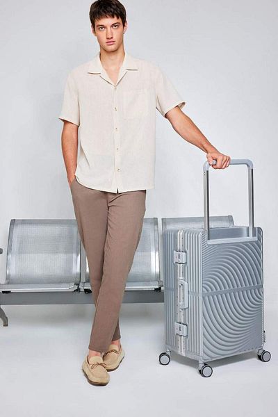 DeFacto New Season 100% Cotton Linen Look Summer Jogger Pants Narrow Leg Tie Waist