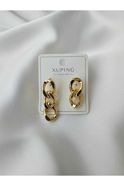Zivazer Store Women's Steel Tarnish Xuping Gold Color Plated Chain Model Earrings