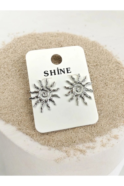 Bluw Jewelry أقراط بنمط الشمس M003