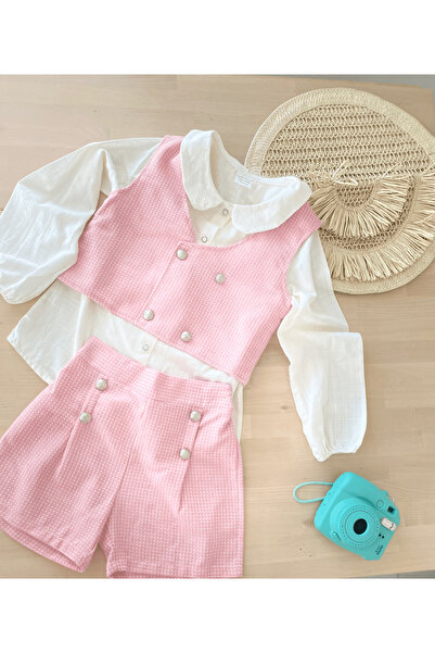 Marka Sensin Kids Girl's Plaid Special Style Design 3 Piece Set