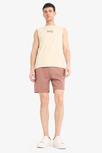 DeFacto New Season Basic Plain Shorts with Lace-Up Waist and Pockets