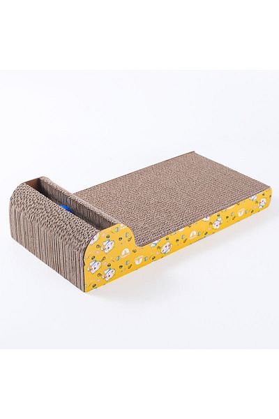 TaoTaoPets Cat Scratching Board with Wave Design, Cardboard Lounger Trim,Premium Cardboard Construction
