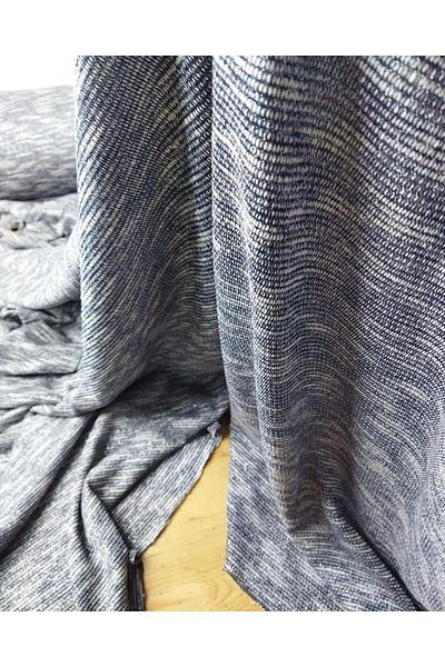 Kumaş Parça Navy Blue Bone Colors Glitter Πλεκτό (Πλάτος 160 cm x Μήκος 195 cm)