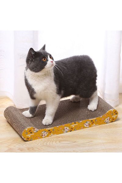 TaoTaoPets Cat Scratching Board with Wave Design, Cardboard Lounger Trim,Premium Cardboard Construction