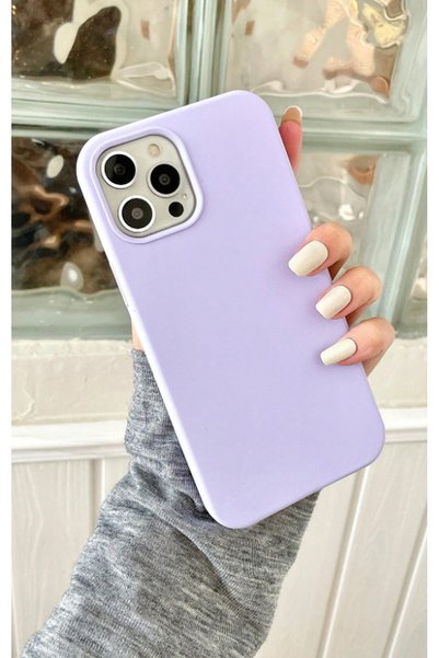İPAX iPhone 12 Lilac Color Launch Case iPhone Phone Case Silicone Phone Case