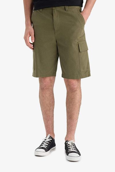 DeFacto New Season 100% Cotton Regular Cargo Pocket Bermuda Shorts