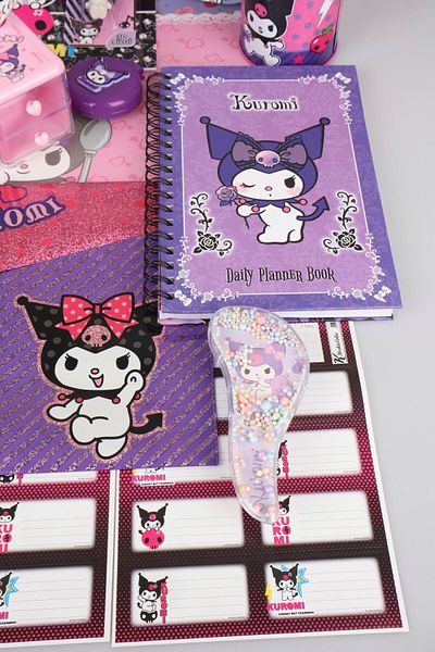 kuromi New Season with Dekomus Licensed Kuromi "Magical Buddy" 30 Pieces Premium Full+Full Stationery Set