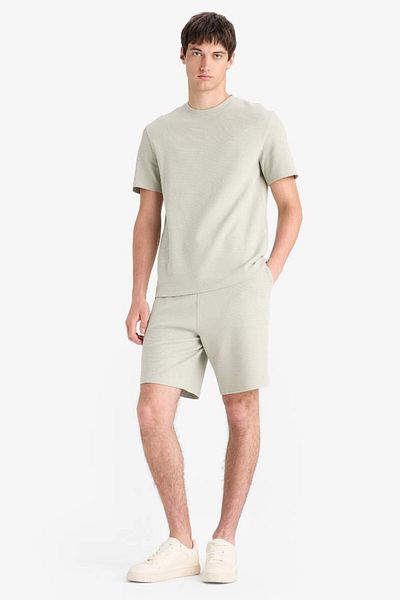 DeFacto New Season Regular Fit Textured Waist Lace-Up Shorts