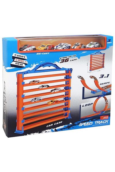 TRUST STORE 3 in 1 High Track Racing Set with 5 Cars