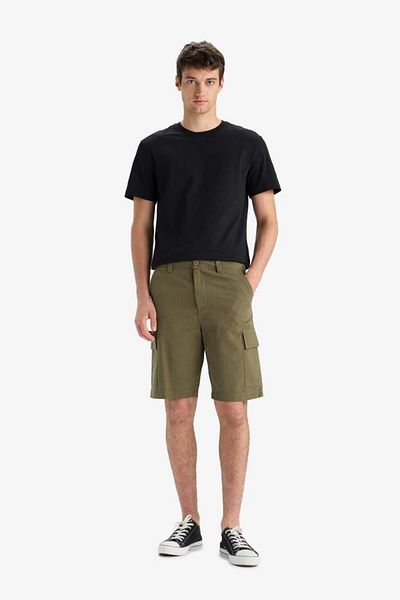 DeFacto New Season 100% Cotton Regular Cargo Pocket Bermuda Shorts