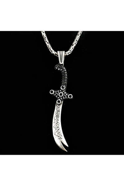 shop Zulfikar La Feta İlla Ali La Seyfe İila Zulfikar Kral Zincir 925 Ayar Gü...