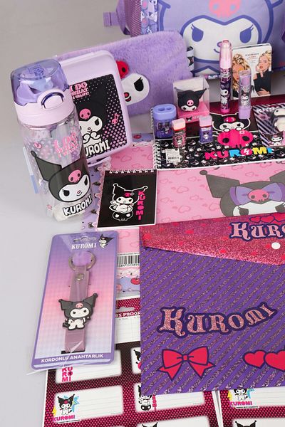 kuromi New Season Licensed with Dekomus Kuromi "Magical Buddy" School, Lunch and Premium Fu with Pencil Bag