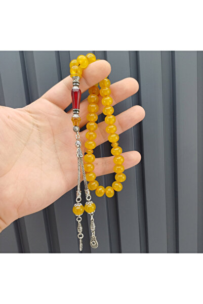 Selderesi Nakkaş İmame İşlemeli Basık Model Sıkma Kehribar Tesbih Osmanlı Ben...