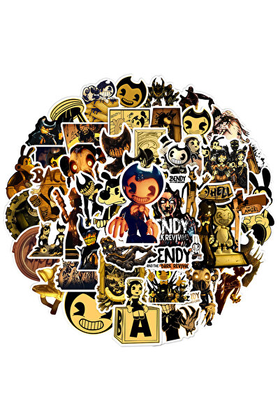 Choice 50 قطعة من ملصقات ألعاب الرعب Bendy and The Dark Revival جرافيتي DIY لأجهزة الكمبيوتر المحمول ولوح التزلج