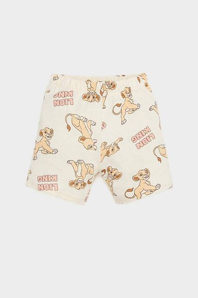 DeFacto New Season Baby Boy Disney Lion King Pajama Set Short Sleeve Combed Cotton Top with Elastic Waist