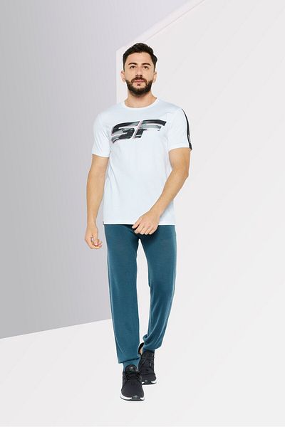 Scuderia Ferrari Men Slim Fit Short Sleeve Outdoor T-Shirt, White Combo