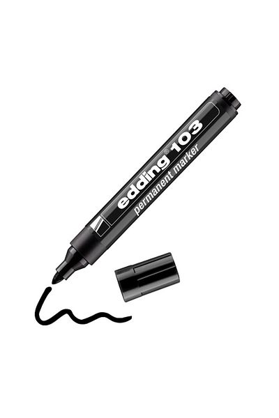 Edding Marker 103 Round Tip Black Pack of 10