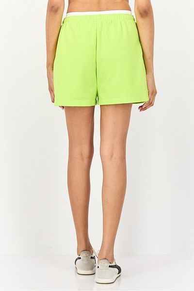 Esprit Women Solid Drawstring Basic Shorts, Lime