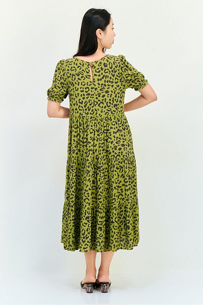 aerie Women Animal Print Midi Dress, Multicolor